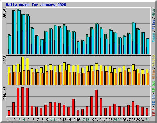 Daily usage for January 2026