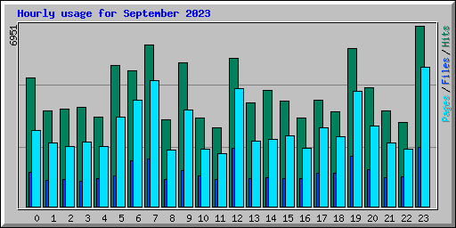 Hourly usage for September 2023