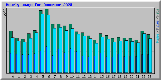 Hourly usage for December 2023
