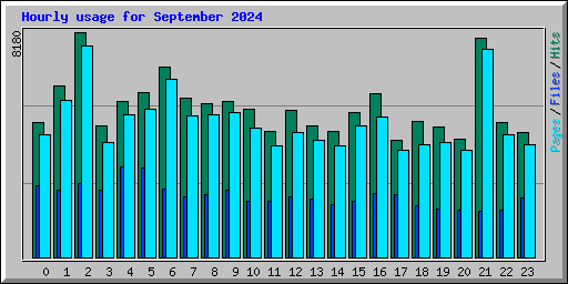 Hourly usage for September 2024