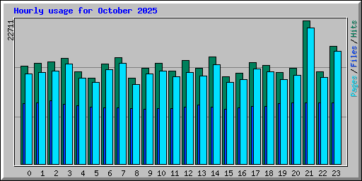 Hourly usage for October 2025