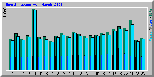 Hourly usage for March 2026