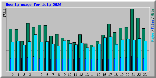 Hourly usage for July 2026